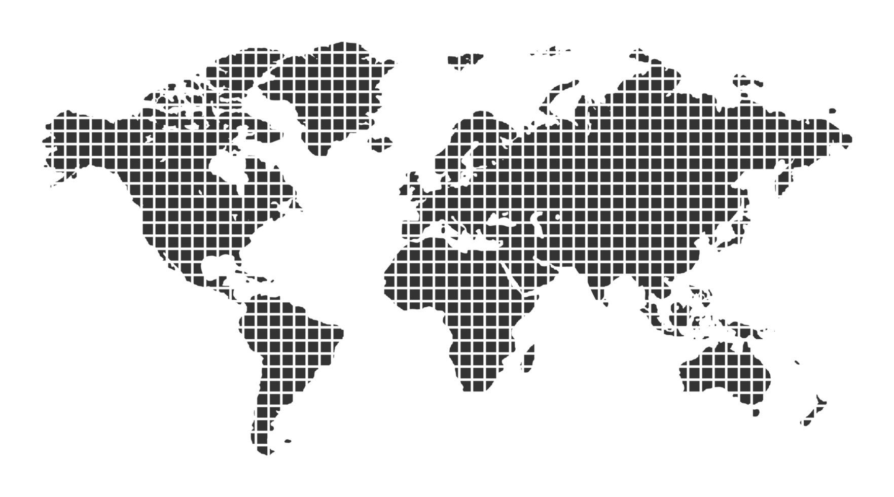 weltkarte mit quadratischer punkteffektillustration lokalisiert auf transparentem png-hintergrund png