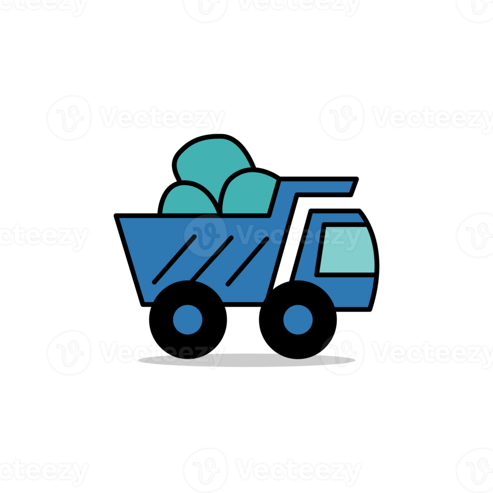 Heavy vehicles track illustration isolated on png Transparent background