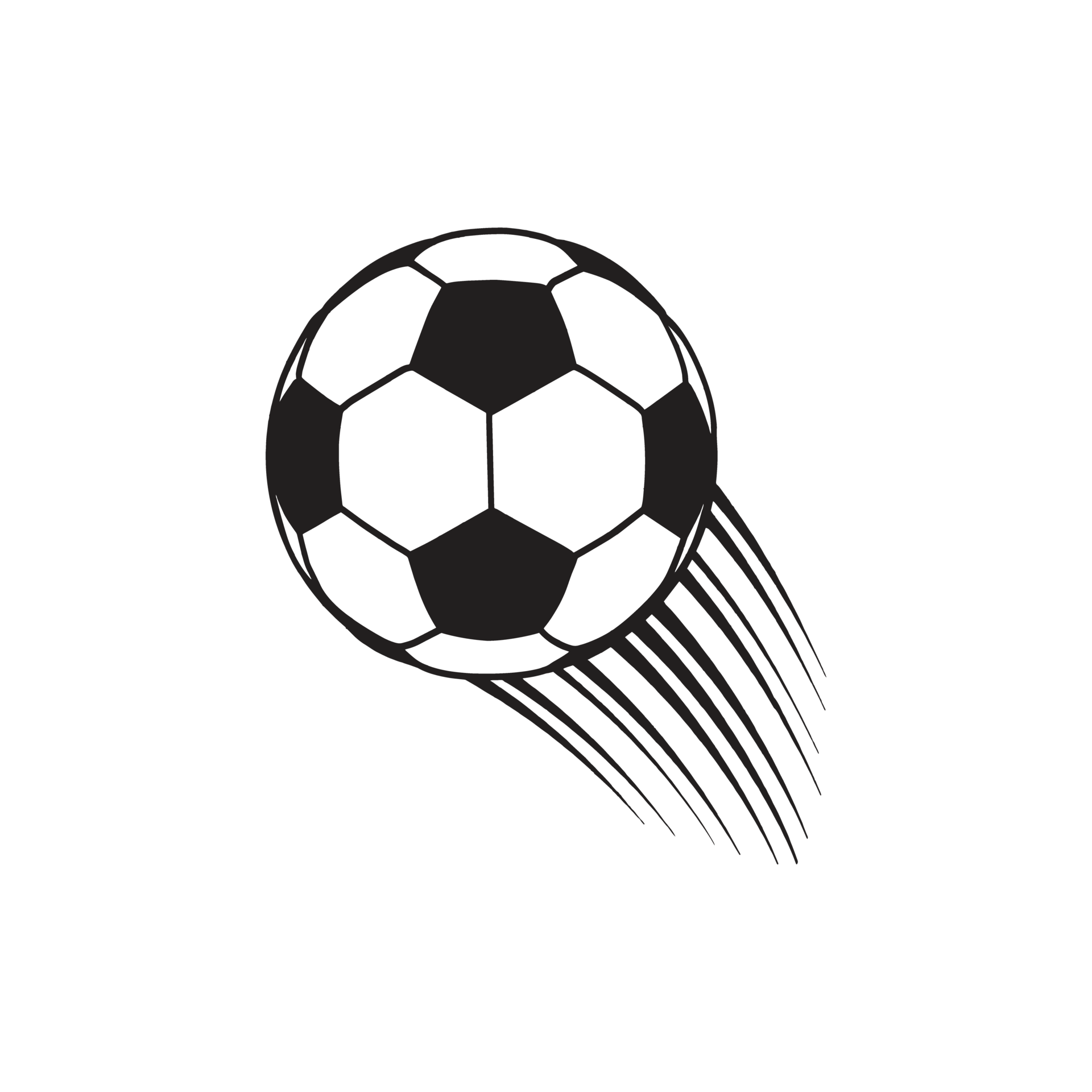 Abstract creative football illustration isolated on png transparent