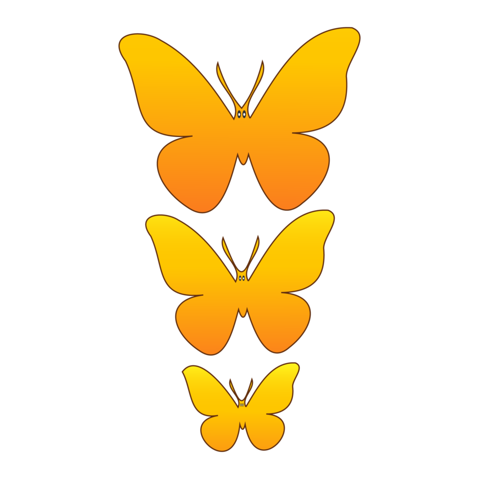 ilustración de mariposa de estilo plano aislado en fondo transparente png