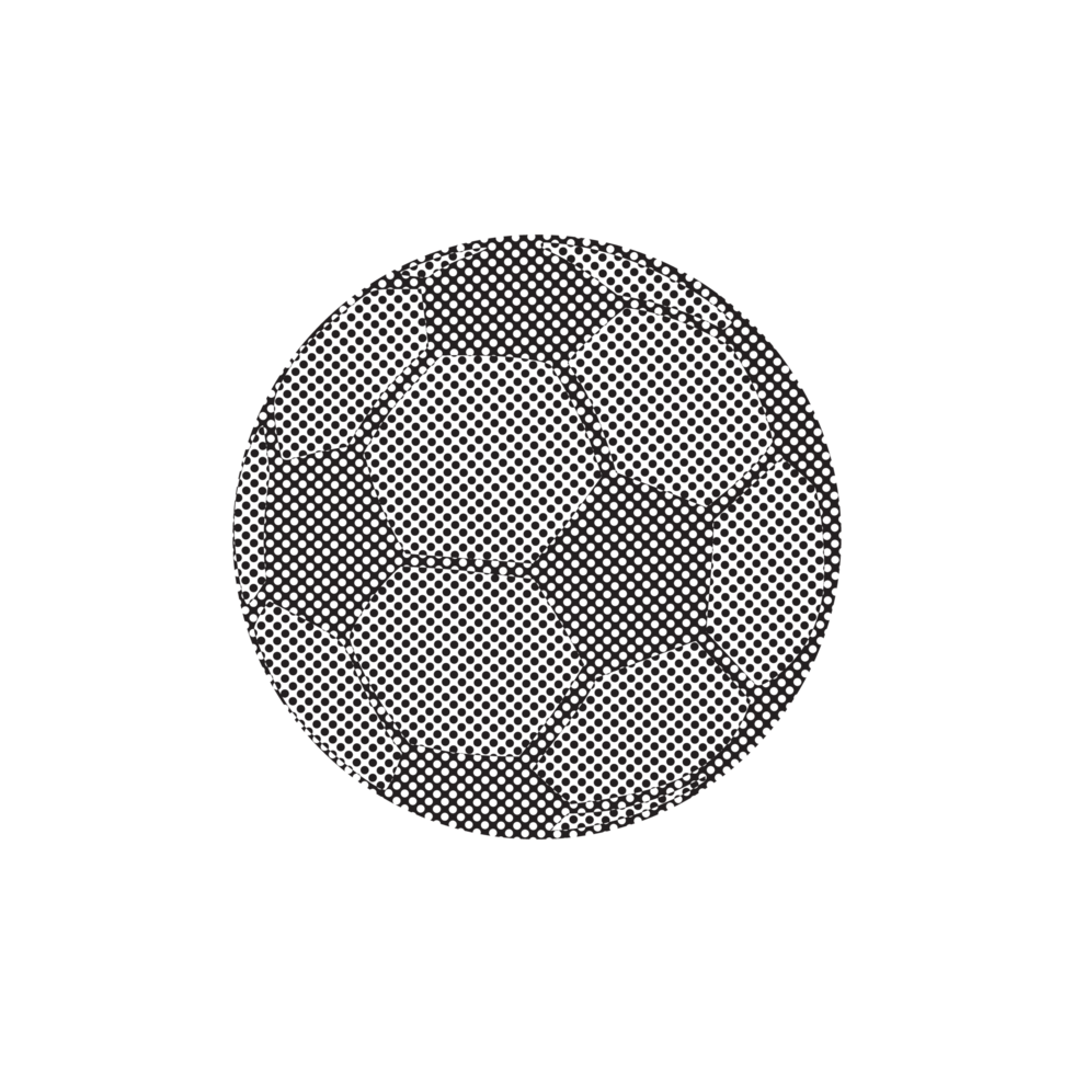 illustration abstraite de football en pointillé isolée sur fond transparent png