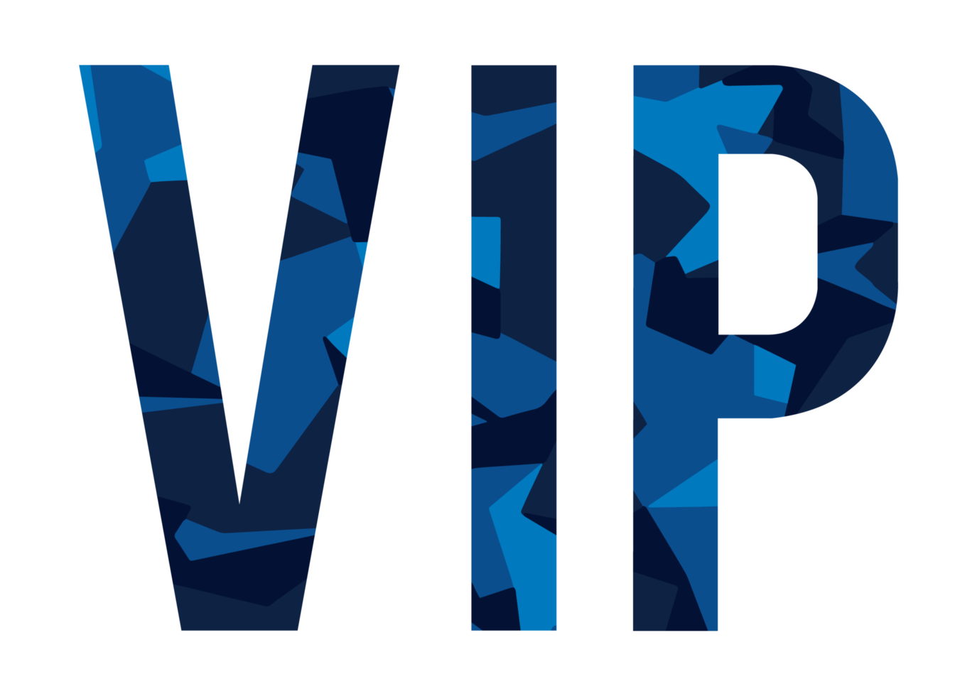 VIP typography text isolated on png transparent background