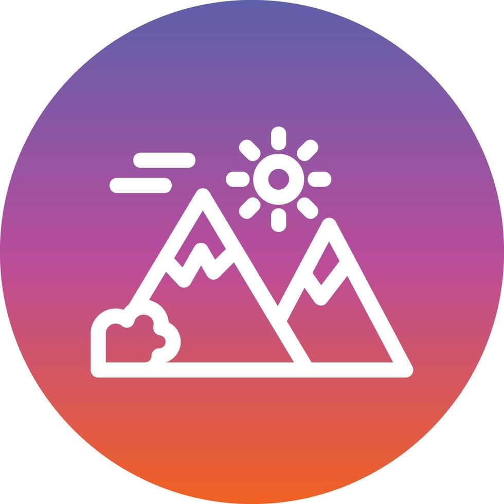 Mountains Landscape Glyph Icon vector