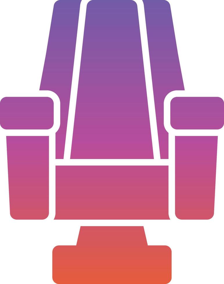 diseño de icono de vector de línea de silla de juego