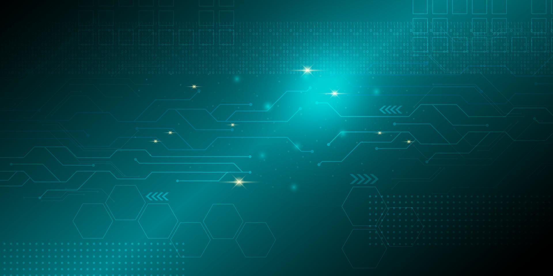 Abstract circuit,high technology dark blue color background. Hi-tech digital technology concept vector