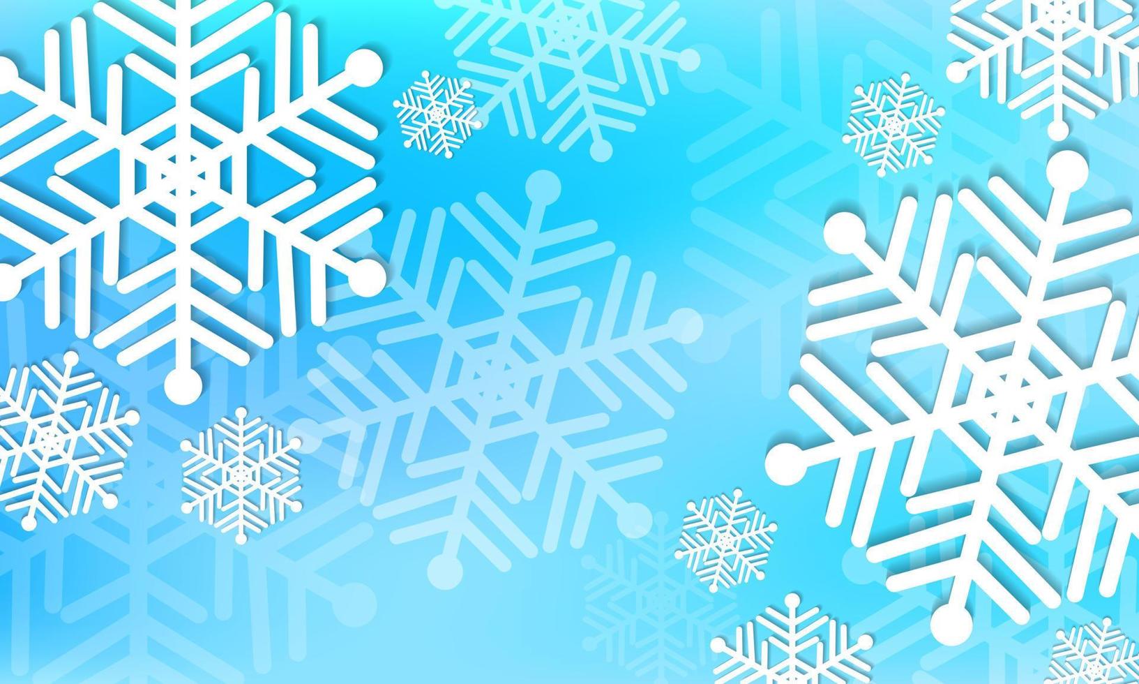 Falling snowflakes on blue background,snow night,Christmas background design. vector illustration.