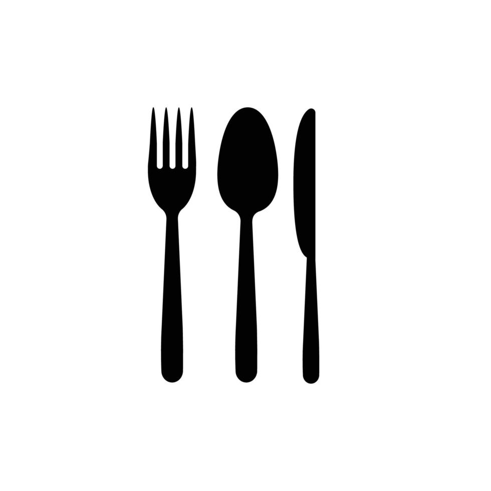 spoon fork knife logo vector