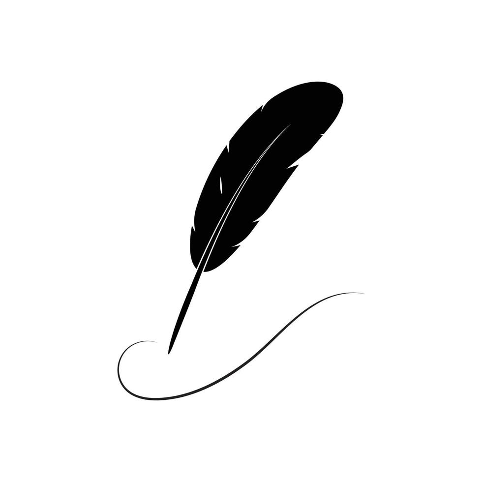 logotipo de la pluma de la pluma vector