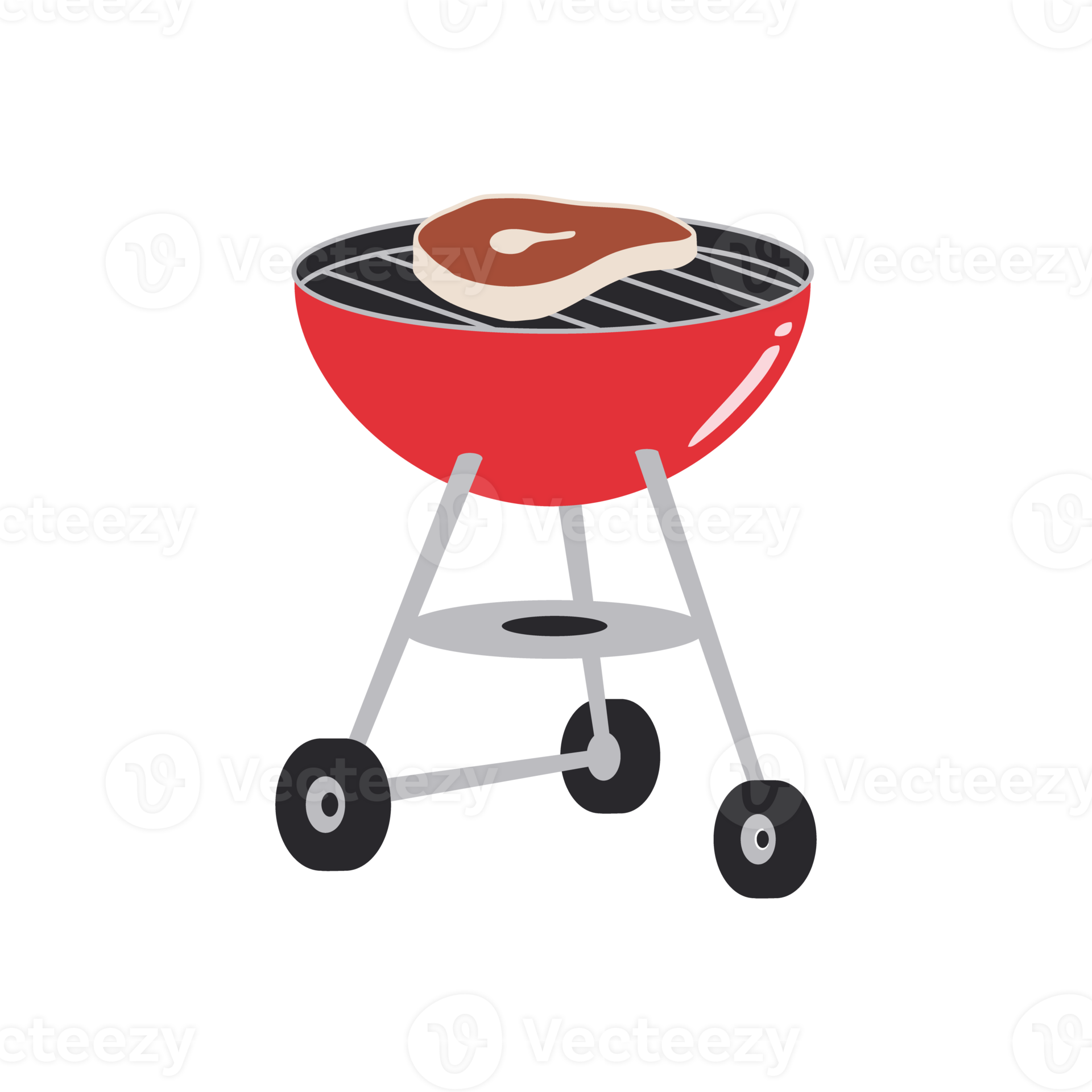 Barbecue grill element illustration isolated on Png Transparent