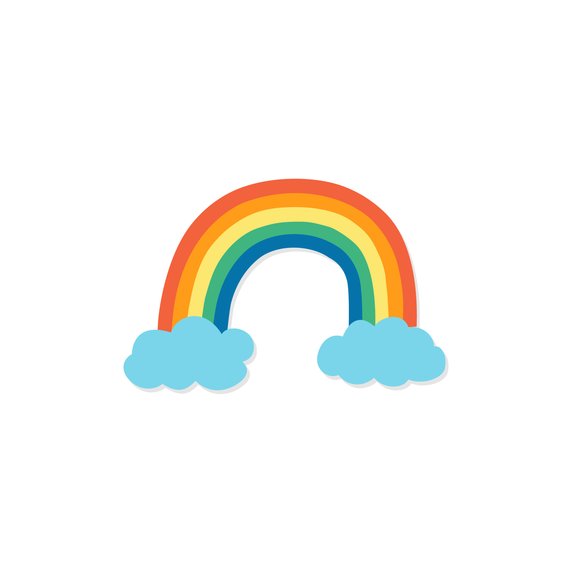 Rainbow with clouds png transparent background 15720720 PNG