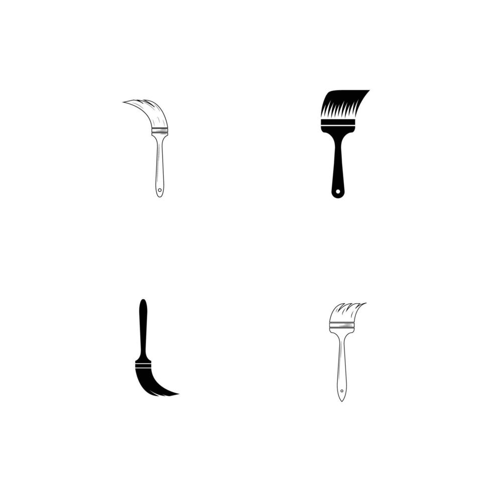 brush tool logo vector