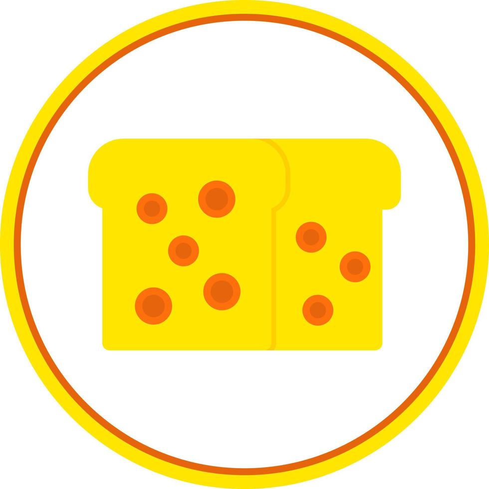 Banana Bread Vector Icon Design