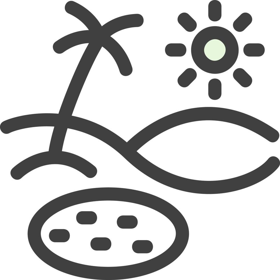 Oasis Glyph Icon vector