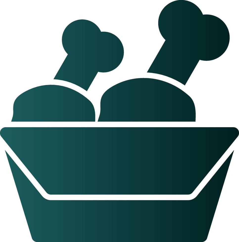 Fried Chicken Vector Icon Design