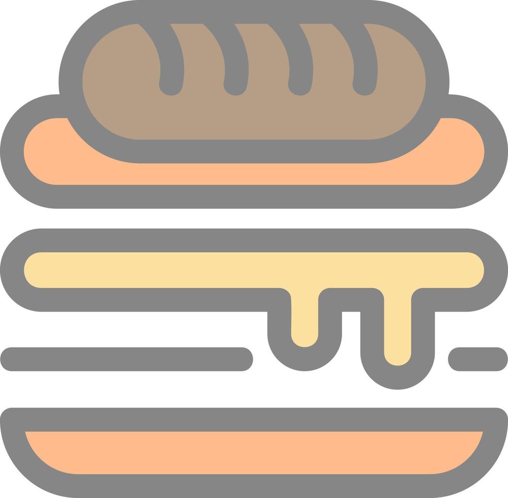 diseño de icono de vector de sándwich cubano