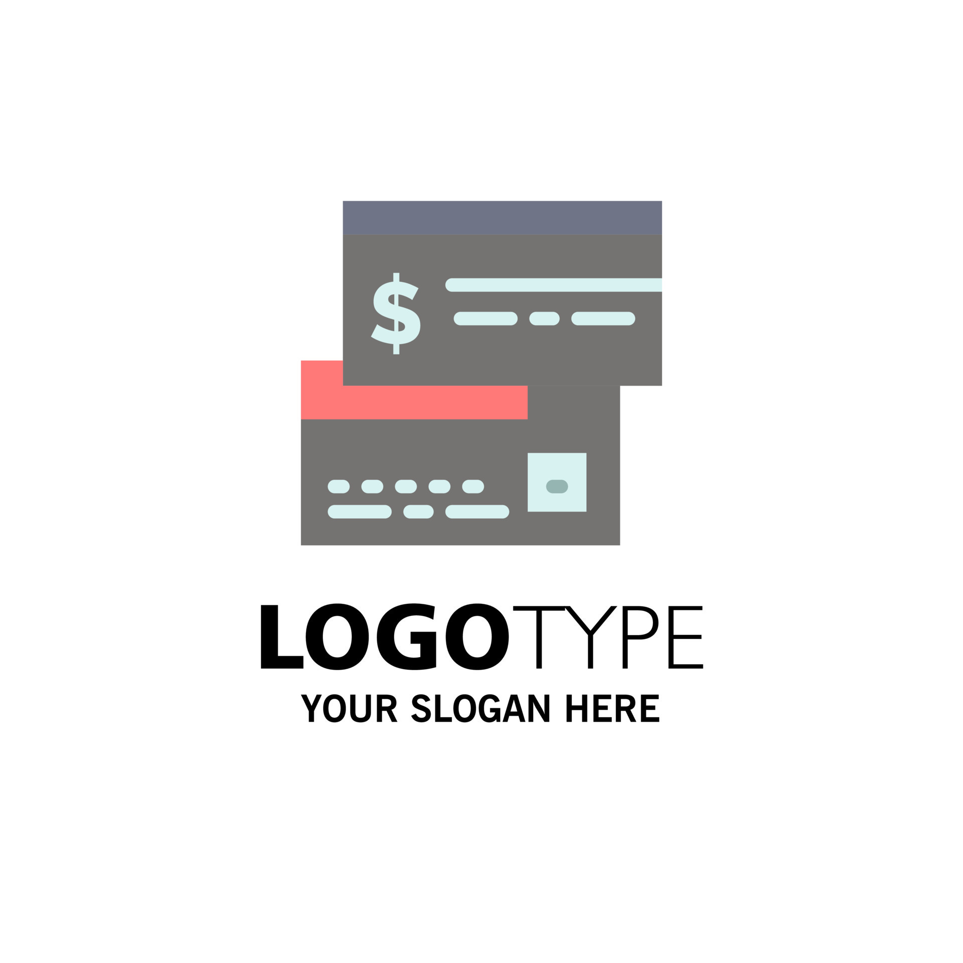 Direct Payment Card Credit Debit Direct Business Logo Template Flat