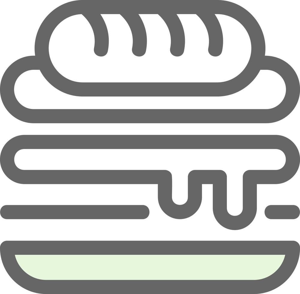 Cuban Sandwich Vector Icon Design