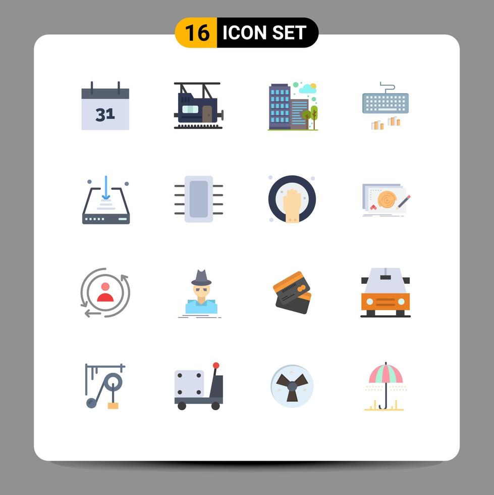 16 Creative Icons Modern Signs and Symbols of save down house arrow type Editable Pack of Creative Vector Design Elements