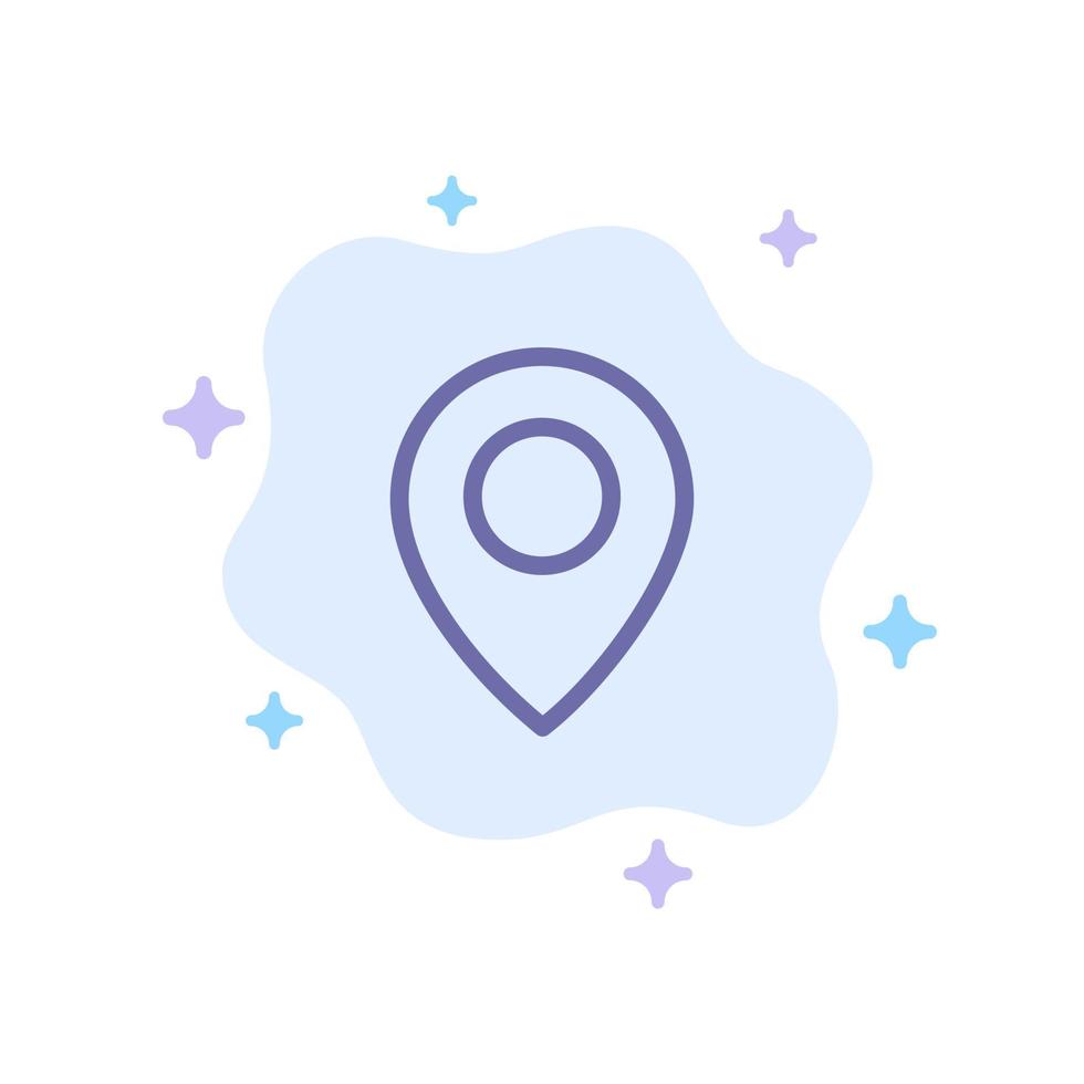 Twitter Location Map Blue Icon on Abstract Cloud Background vector