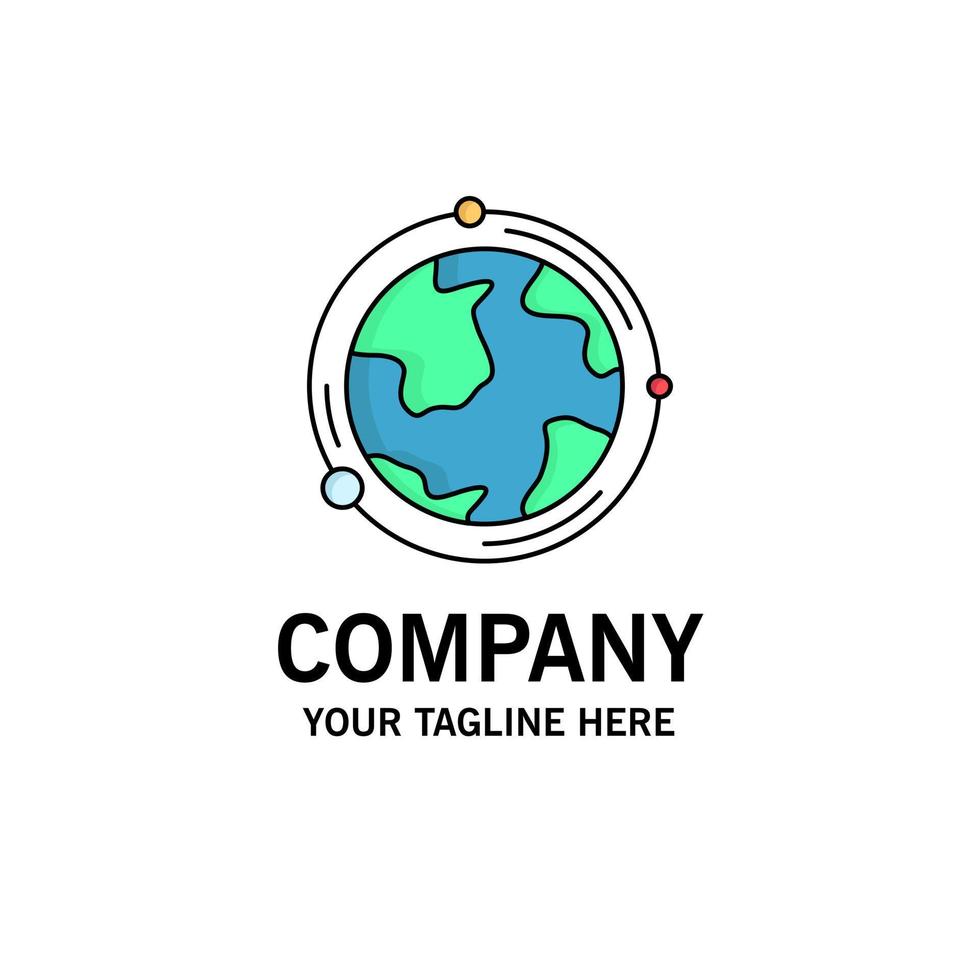 earth globe world geography discovery Flat Color Icon Vector