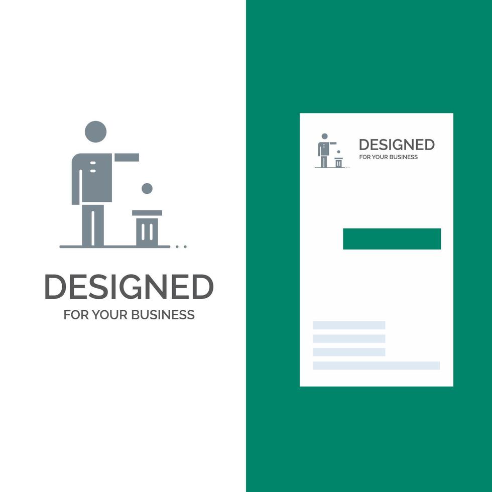 Bad Idea Ideas Recycling Thought Grey Logo Design and Business Card Template vector