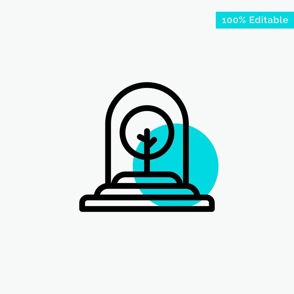 Growth Plant Business Tree New turquoise highlight circle point Vector icon
