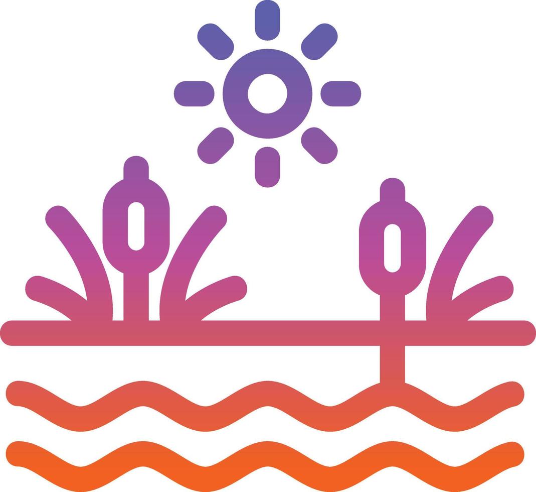 Swamp Glyph Icon vector