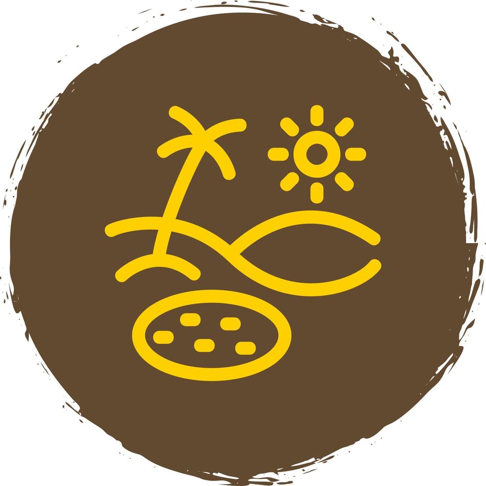 Oasis Glyph Icon vector
