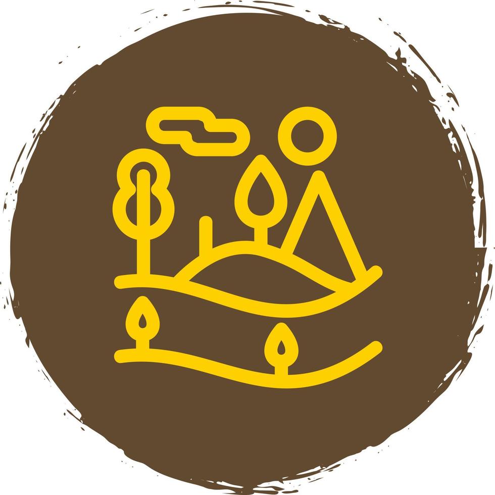 Forest Landscape Glyph Icon vector