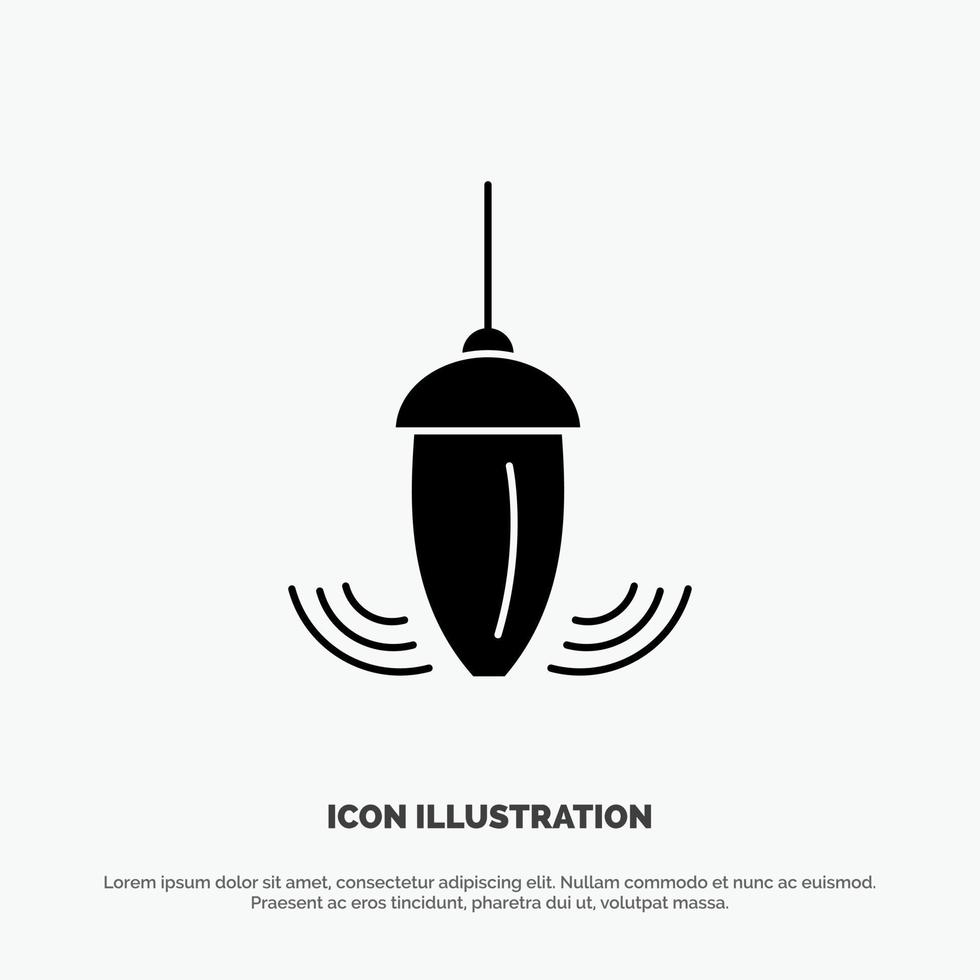 Sinker Instrument Measurement Plumb Plummet solid Glyph Icon vector