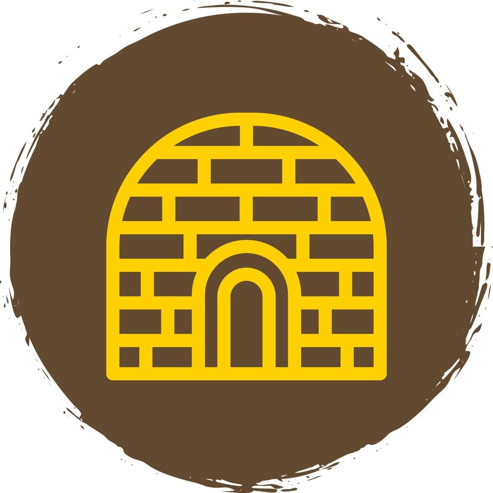 Igloo Landscape Glyph Icon vector