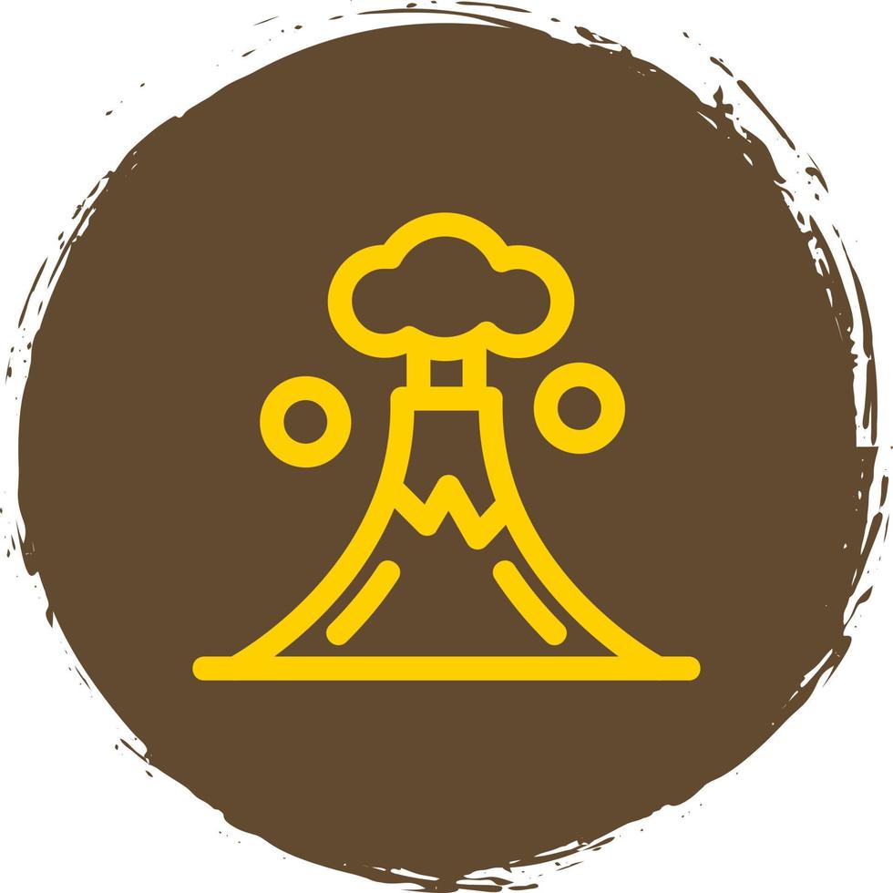 Volcano Landscape Glyph Icon vector