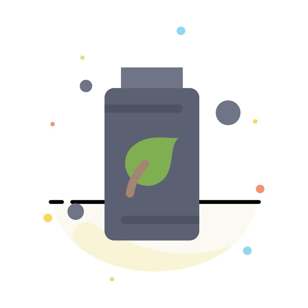 Bottle Green Tree Green Abstract Flat Color Icon Template vector