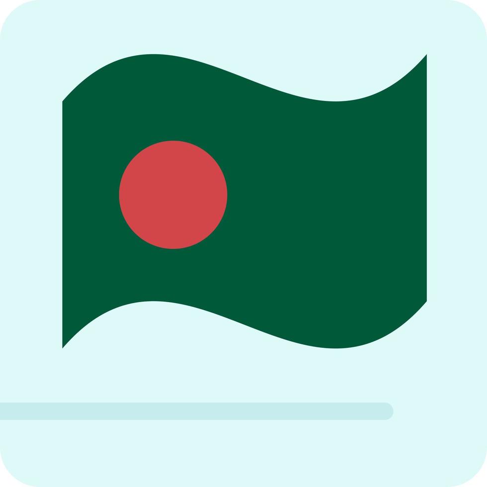 Bangladesh Flag Asian Bangla Flat Color Icon Vector icon banner