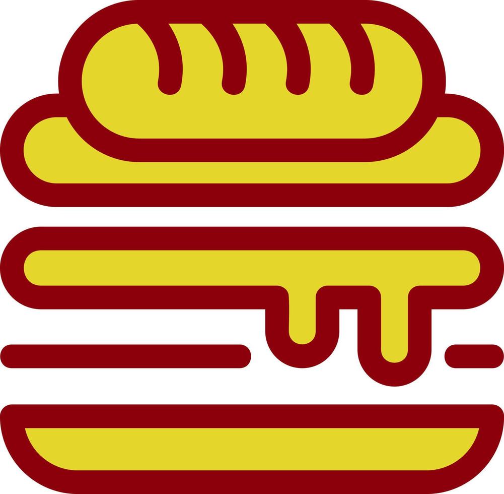 diseño de icono de vector de sándwich cubano