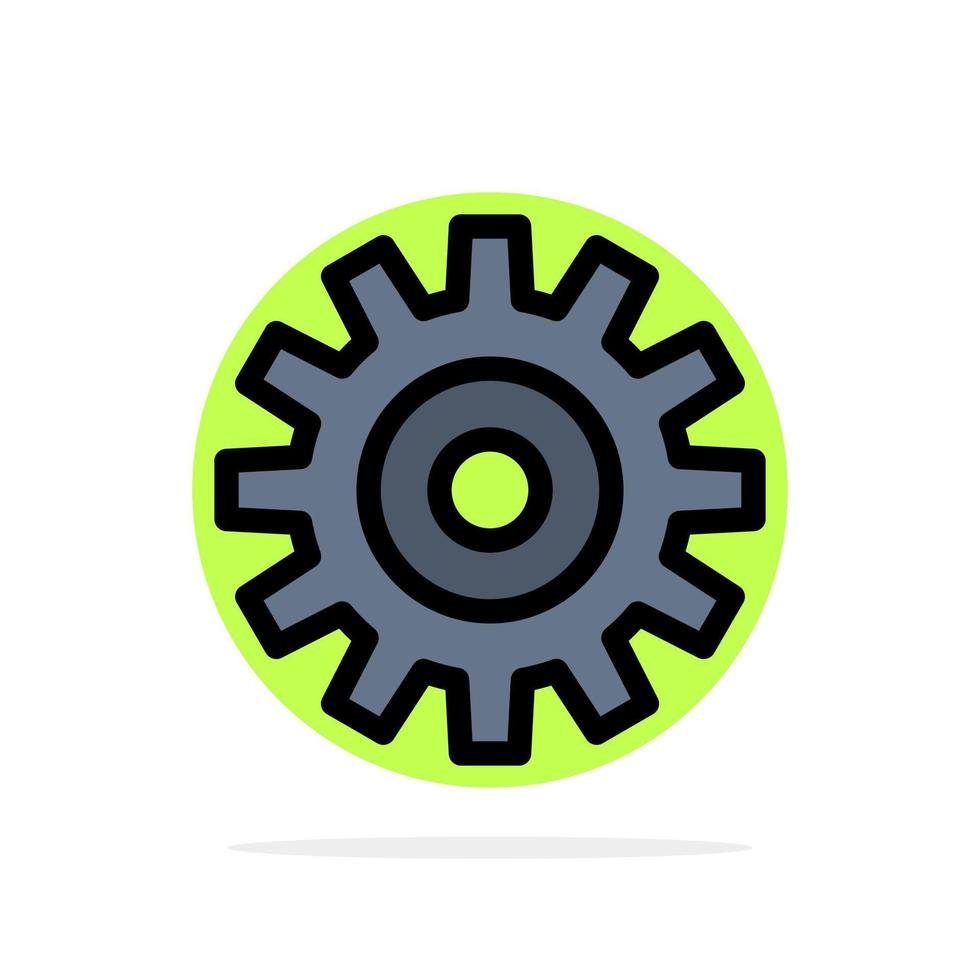 Gear Setting Wheel Cogs Abstract Circle Background Flat color Icon vector