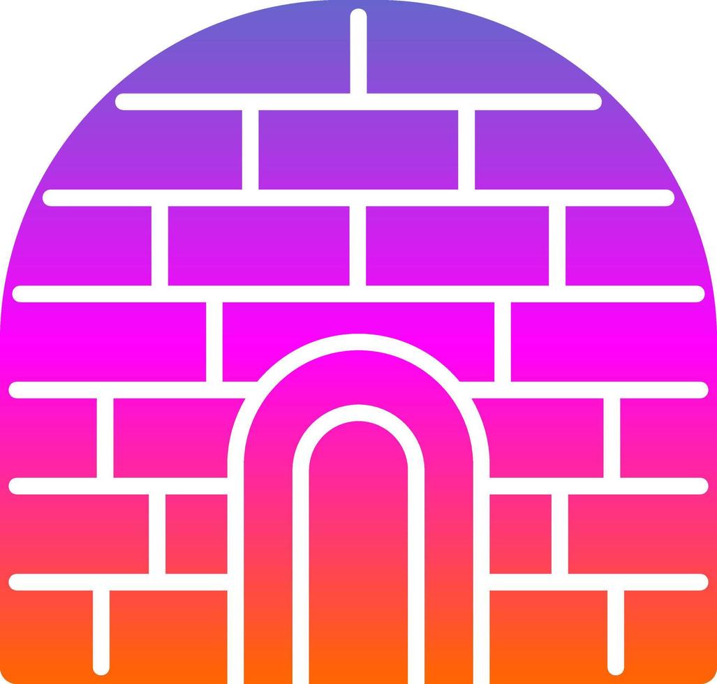 Igloo Landscape Glyph Icon vector