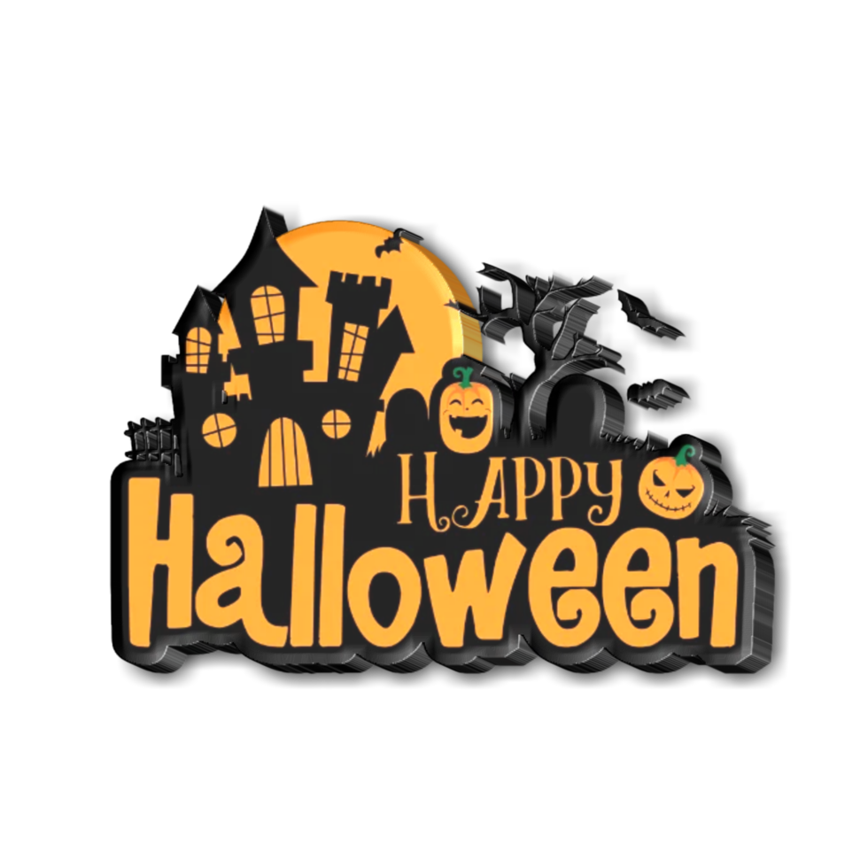 Happy halloween design png