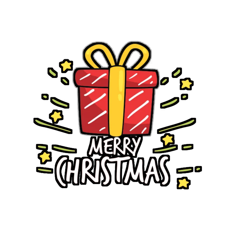 Merry christmas typography png