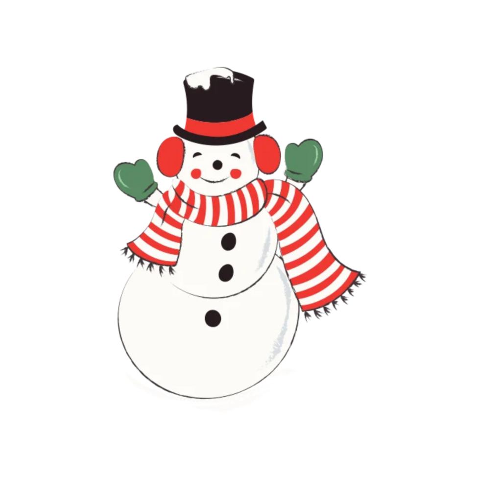 Merry christmas snowman png