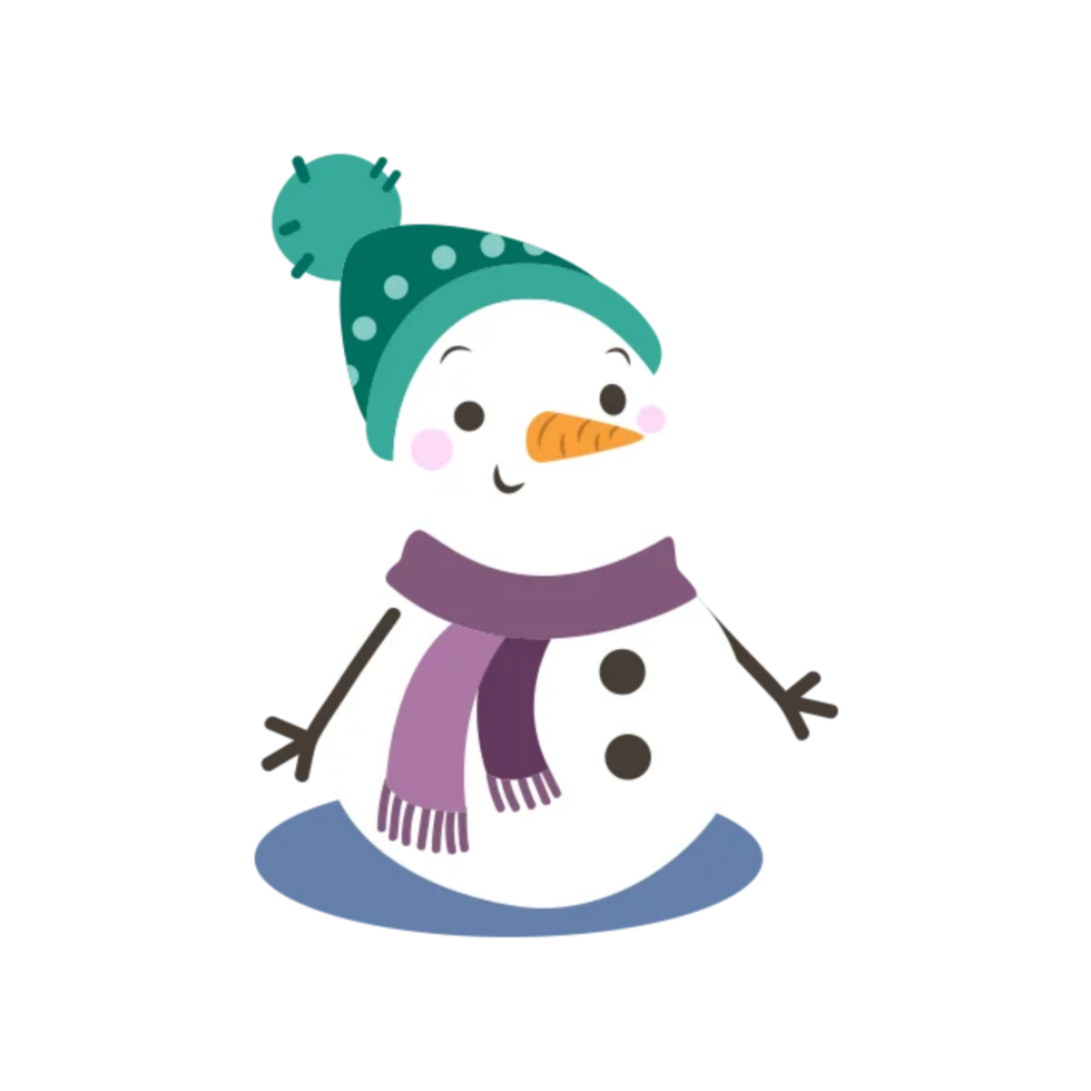 Frohe Weihnachten Schneemann png