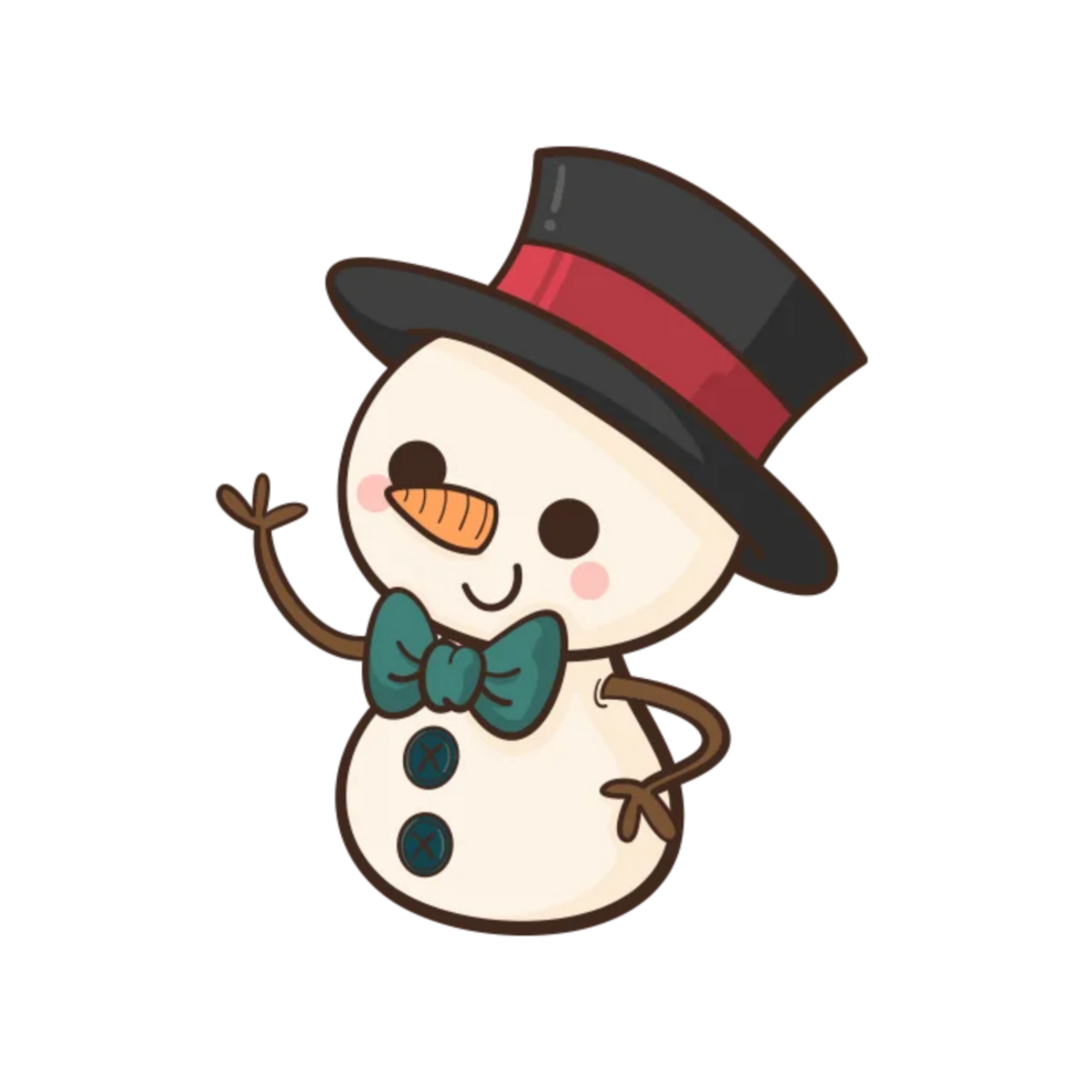 frohe weihnachten schneemann cartoon png