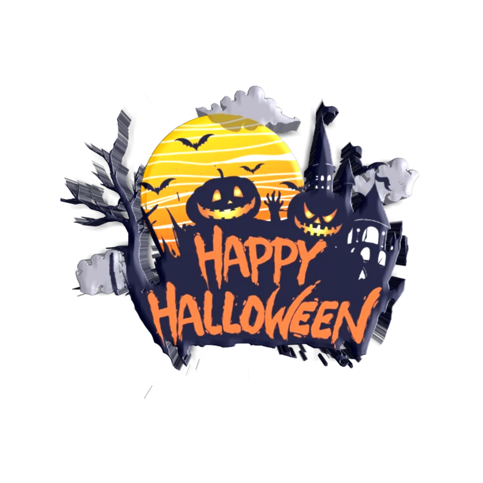 fröhliches Halloween-Design png