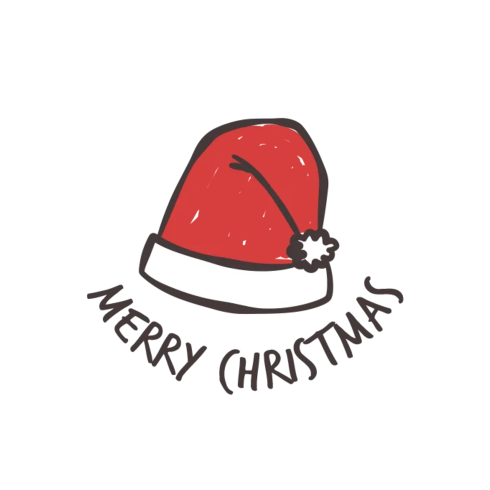 Merry christmas typography png