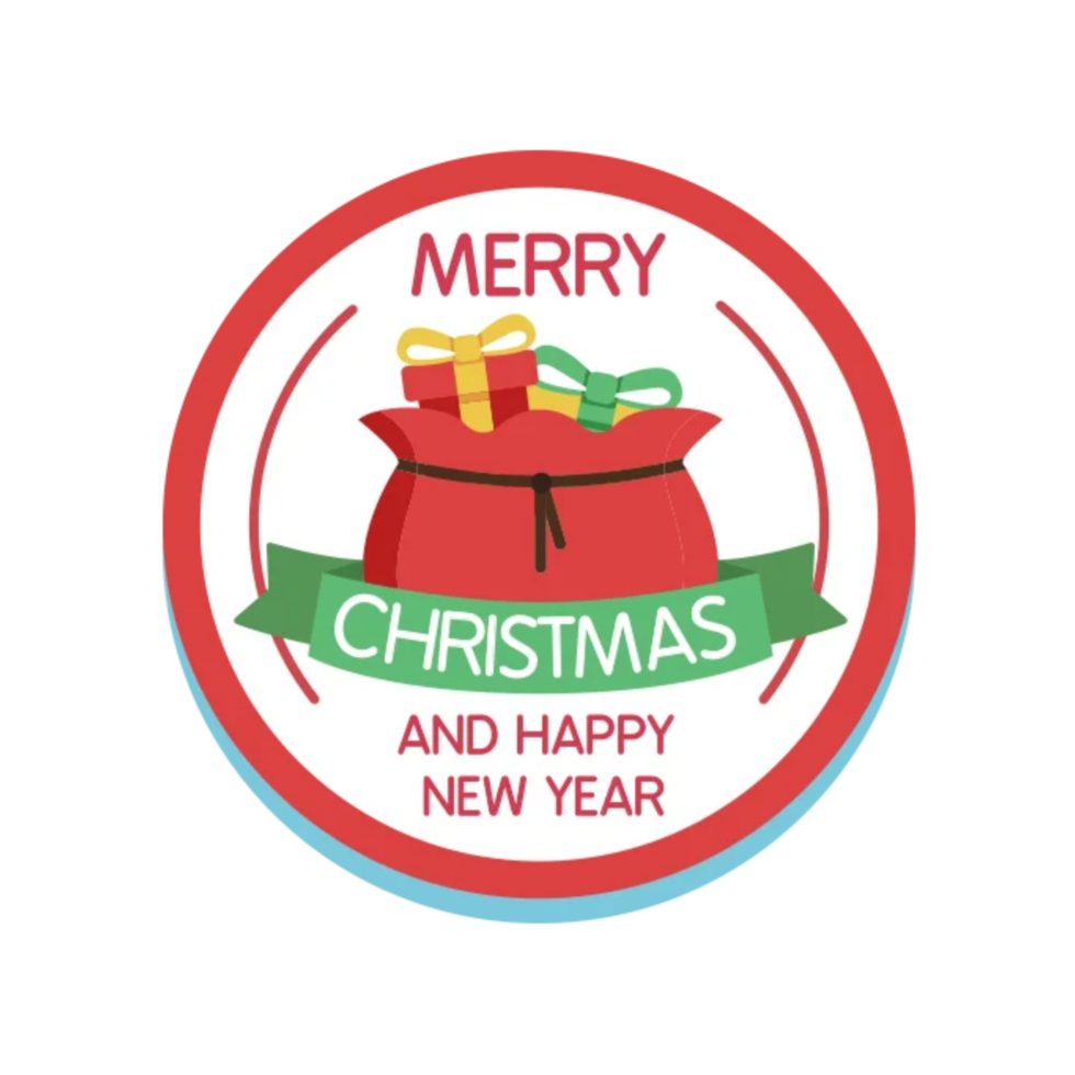 Merry christmas typography png
