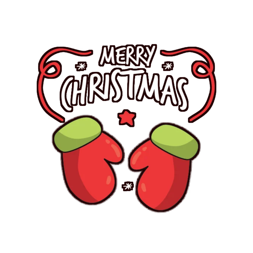 Merry christmas typography png