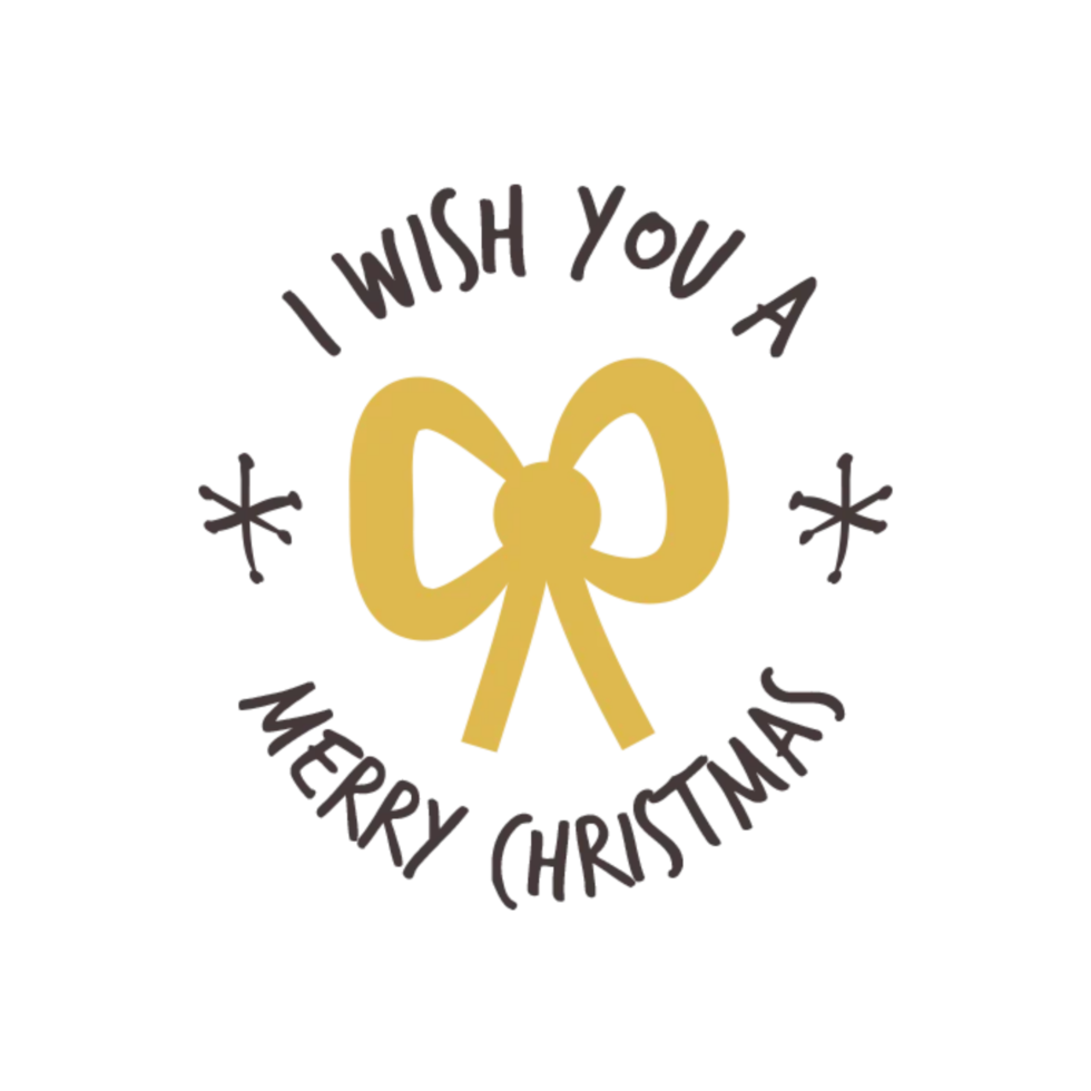 Merry christmas typography png