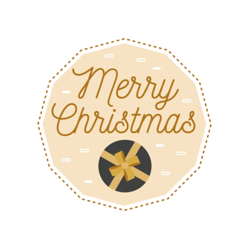 Merry christmas typography png