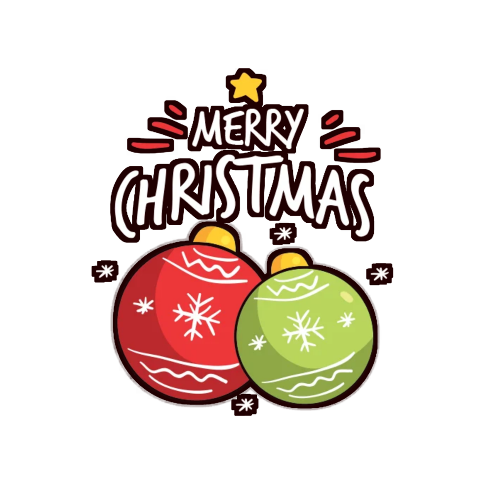 vrolijk kerstfeest typografie png