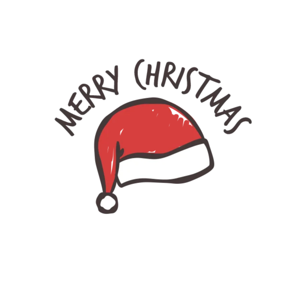 Merry christmas typography png